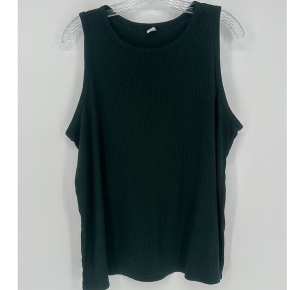 Old Navy Tops - Old Navy Luxe Ribbed Tank Top Dark Green XL Sleeveless